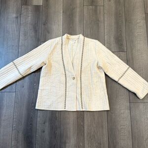 Garnet hill Organic-Cotton Embroidered Jacket